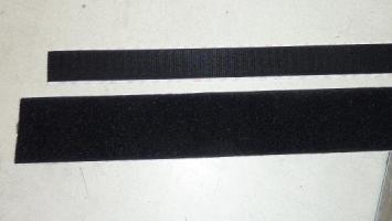Hakenband 25 mm schwarz selbstklebend Art.Nr.05-250212