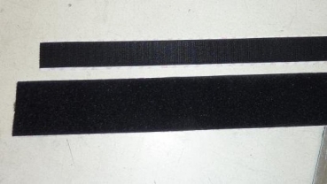 Flauschband 25 mm schwarz zum aufnähen Art.Nr.05-250221